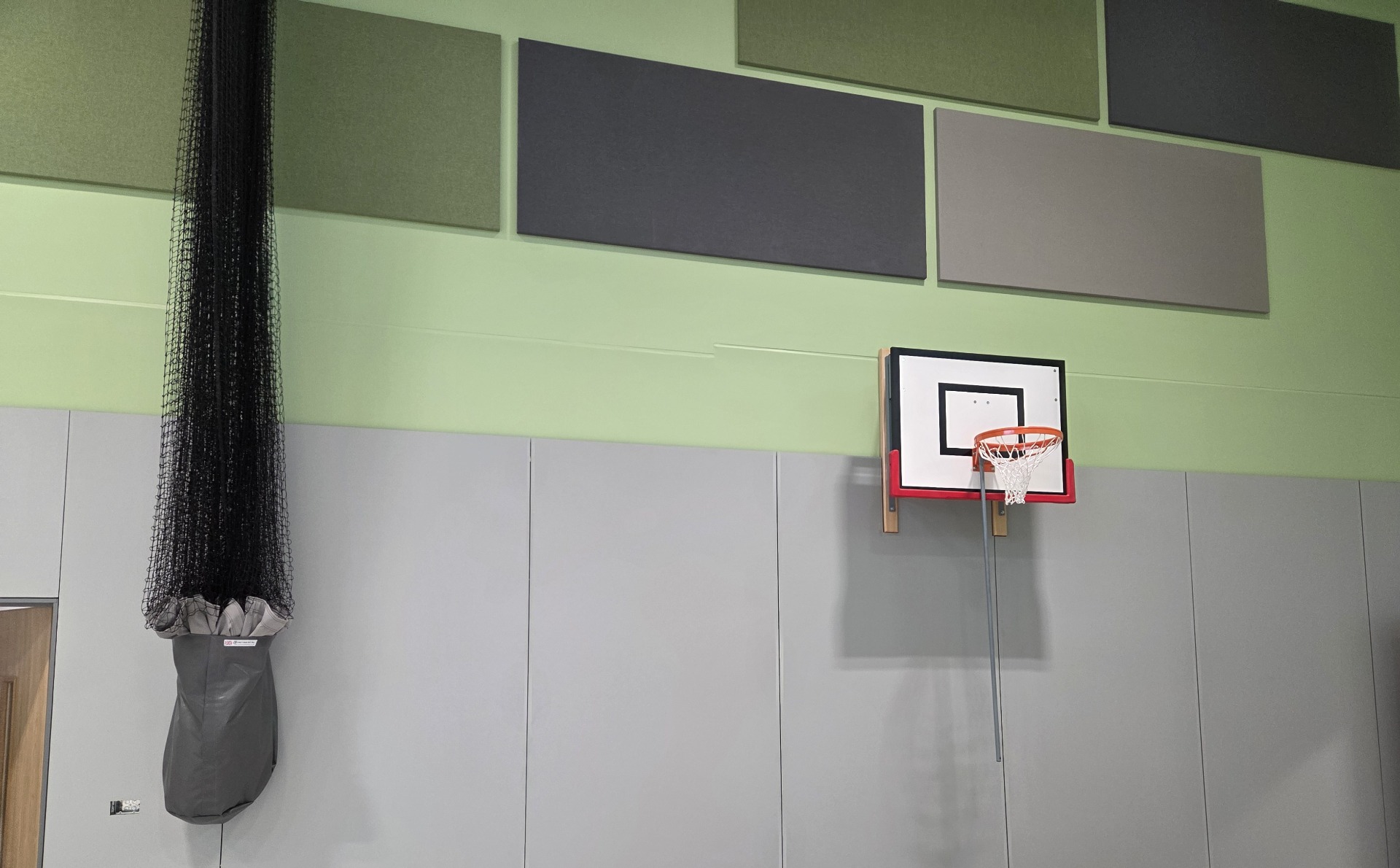 Sports hall acoustic panels