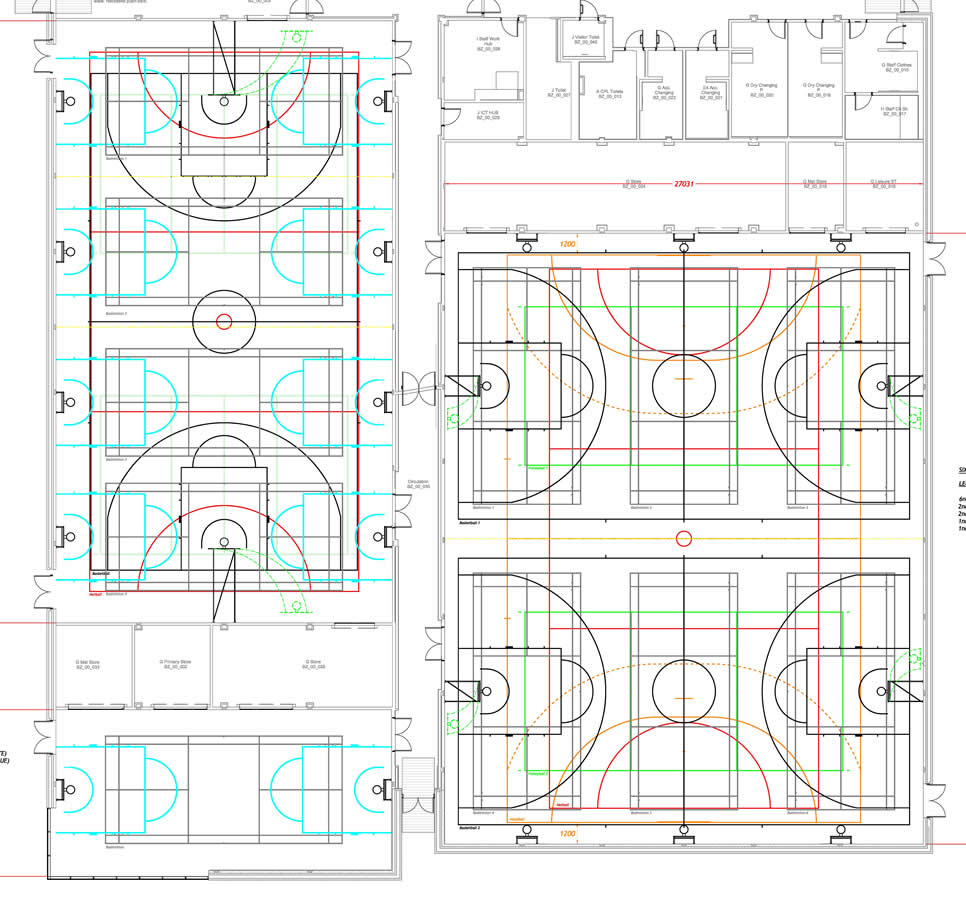 Line marking drawings