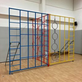 Steel foldaway climbing frame