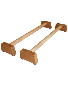 Timber balancing bars - LONG version - parallelettes for handstand balance training from Continental Sports Ltd
