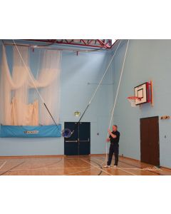 Trampoline spotting rig