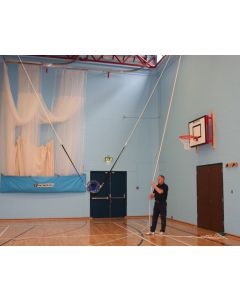 Trampoline spotting rig