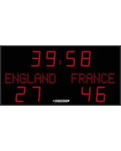 Outdoor scoreboard for football, rugby and hockey