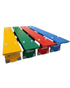 Coloured timber PE benches