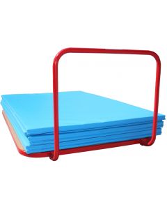 Horizontal mat trolley