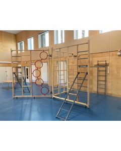 Timber 3-gate Foldaway climbing frame