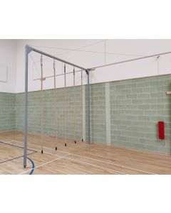 Wall hinged rope frame