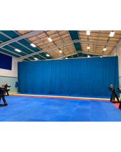 Sports hall fabric curtains