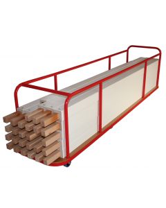Trolley for storage and transportation of a set of hockey sideboards from Continental Sports Ltd