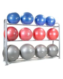 Gym ball storage rack with 12 gymballs