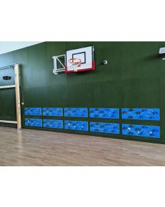 Primary school outdoor traversing wall panels