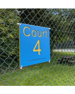 Sports court number signs - 100% waterproof suitable for indoor and outdoor use