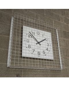 Sports hall clock mesh protection cage