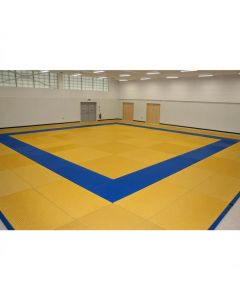 DOJO tatami mats in yellow and blue