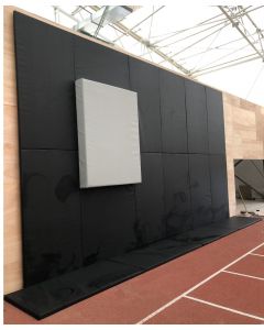 Indoor athletics throwing walls