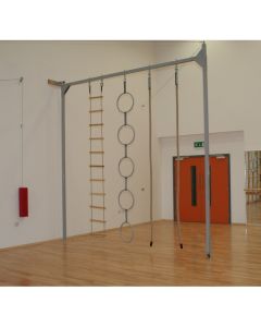 Wall hinged rope frame