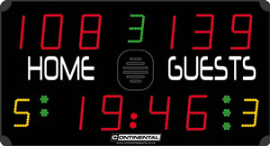 Multi sports electronic scoreboards from Continental Sports Ltd - ECO range