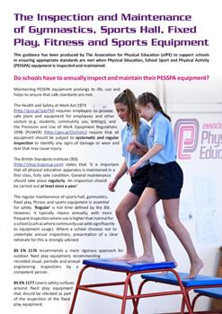 Association for Physical Education - Equipment maintenance advice