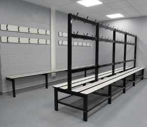 Changing room bench seating