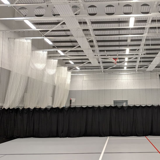 Sports hall division net - black