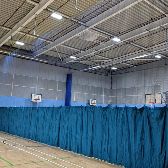Sports hall division net - blue