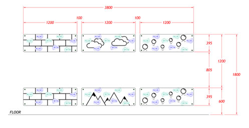 Traverse wall panel arrangement