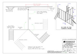 3 Gate Foldaway Climbing Frame loadings and fixings