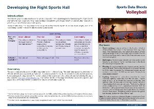 Sport England data sheet - volleyball