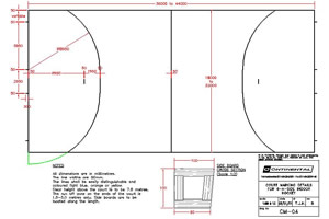 Indoor hockey pitch dimensions