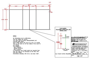 Volleyball court dimensions