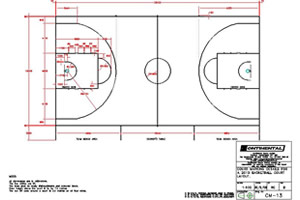 Basketball Court Dimensions, Gym Diagrams and Layouts  Basketball backboard,  Basketball court, Basketball court layout