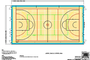 Line markings and court dimensions