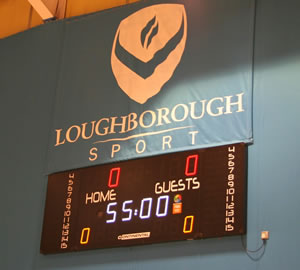Multi sports scoreboard at Loughborough University by Continental Sports Ltd
