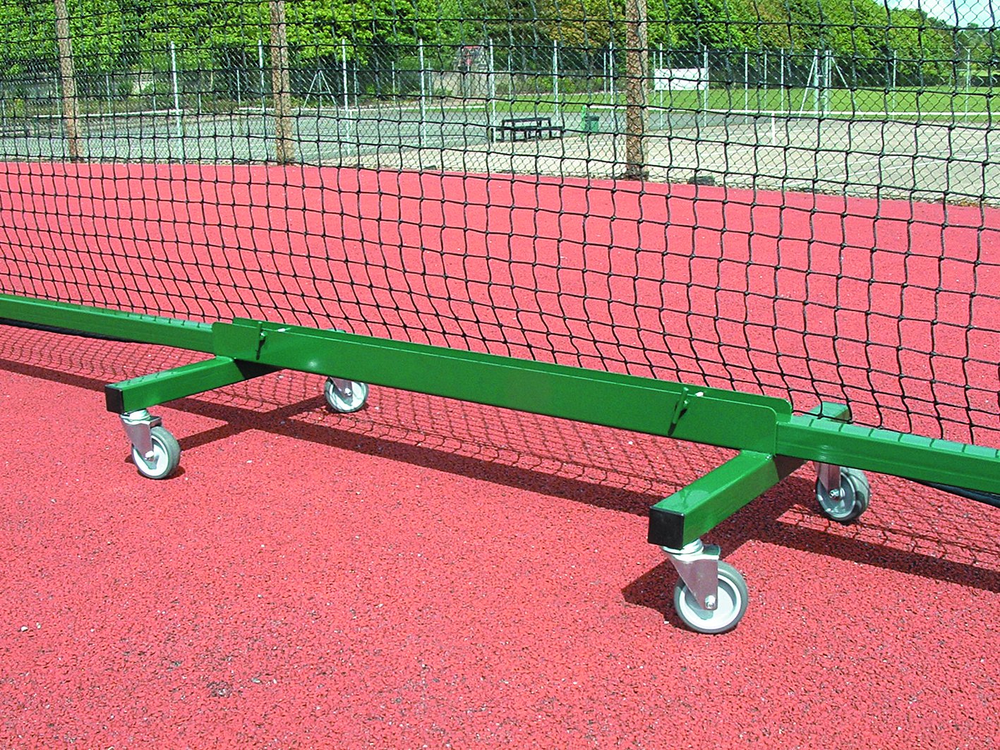 Freestanding tennis post trolley