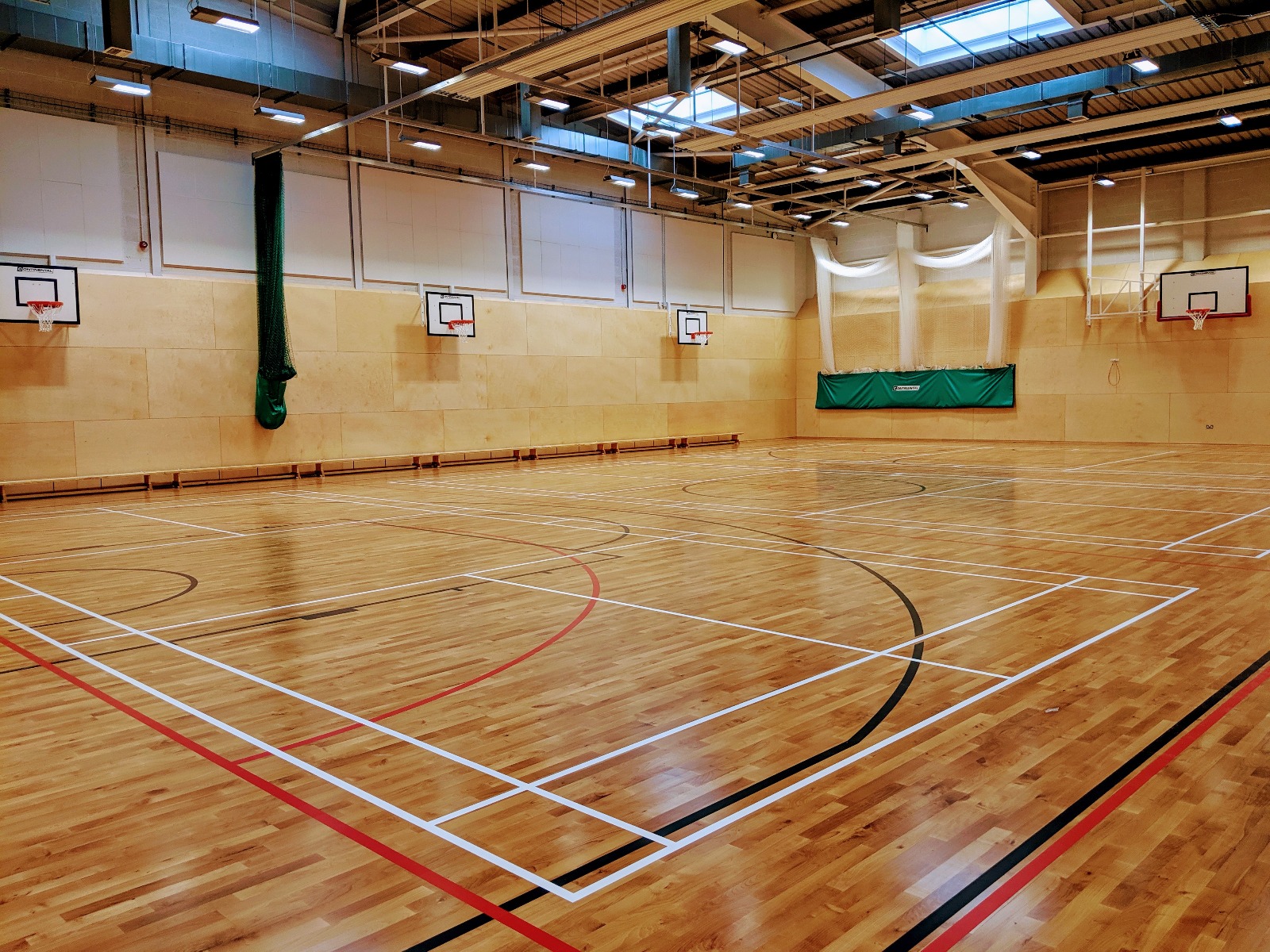 Sports hall line markings