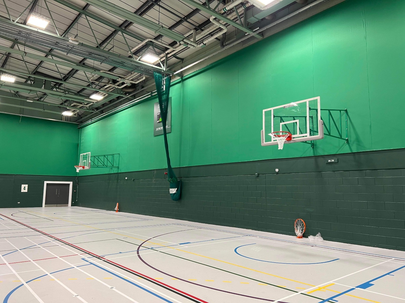 Sports hall fabric wall cladding