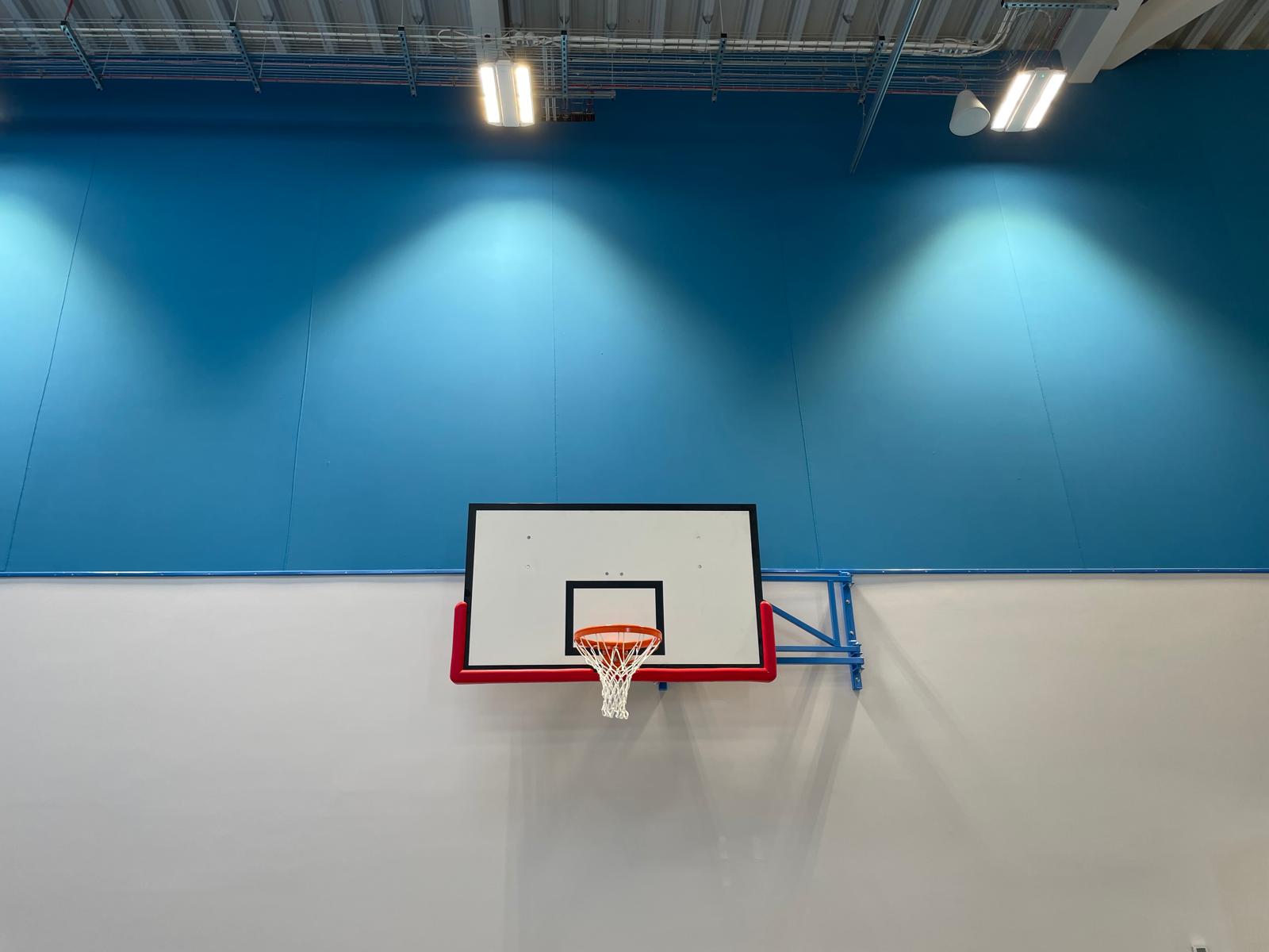 Sports hall fabric wall cladding