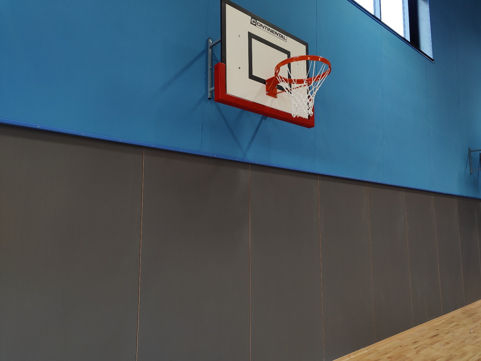 Sports hall fabric wall cladding