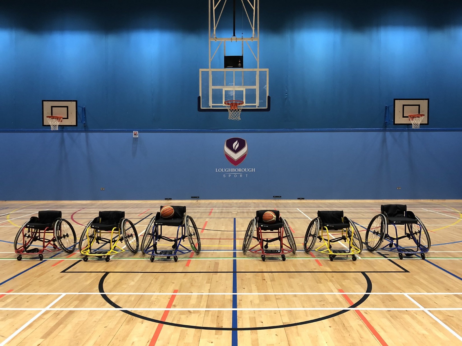 Sports hall wall panelling